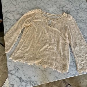 Johnny Was Velvet long sleeve top